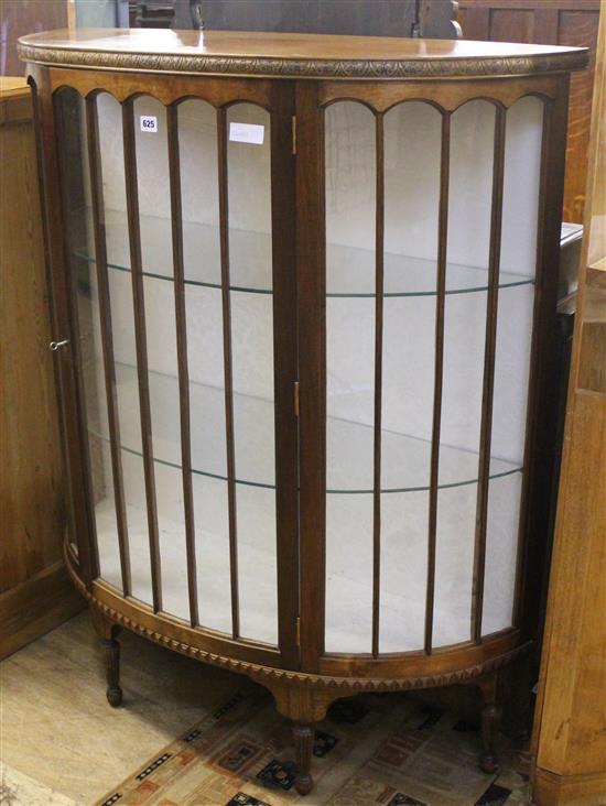 Demi lune display cabinet